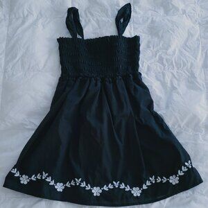 Janie and Jack Black Sundress w/White Embroidery 7